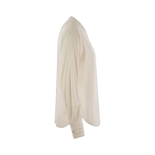 V-Neck Crepe Shirt