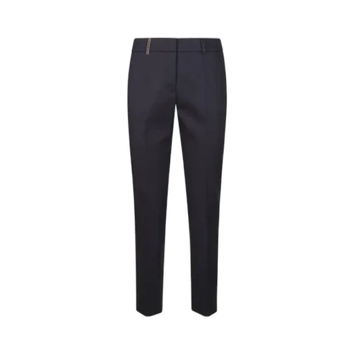 Slim-Fit Cotton Trousers