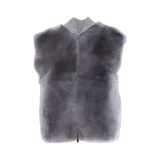 Faux-Fur Knitted Vest