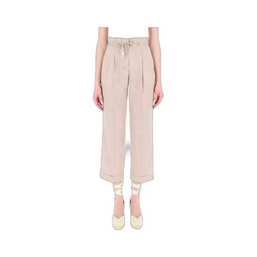 Peserico Belted Cropped Trousers