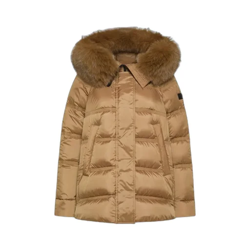 Puffer Jacket With Fur Trim