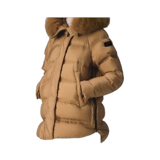 Puffer Jacket With Fur Trim