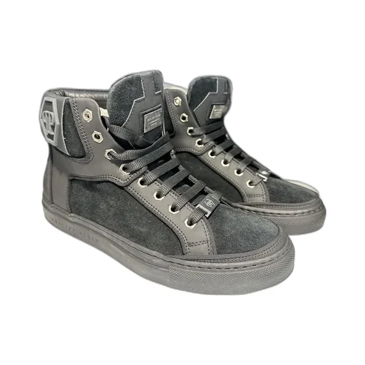 High-Top Lace-Up Sneakers