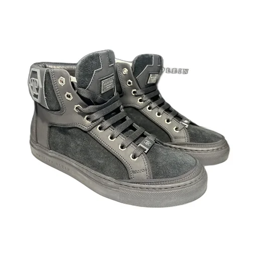 High-Top Lace-Up Sneakers