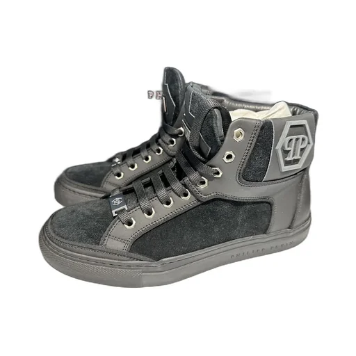 High-Top Lace-Up Sneakers