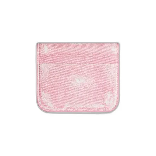 Cash Flap Coin And Card Holder Denim Print
