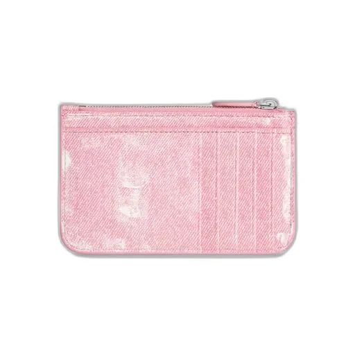 Cash Large Long Coin And Card Holder Denim Print