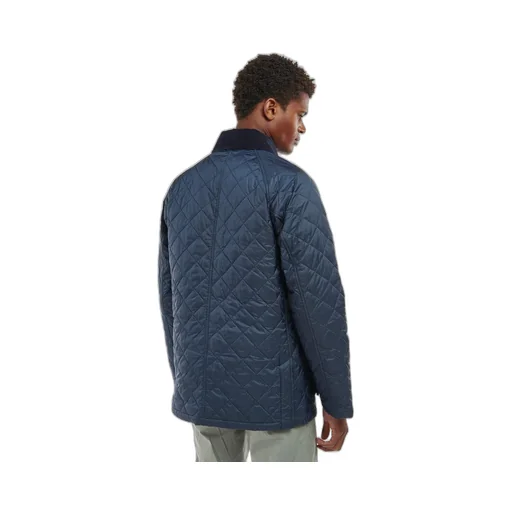 Diamond-Quilting Corduroy-Collar Jacket