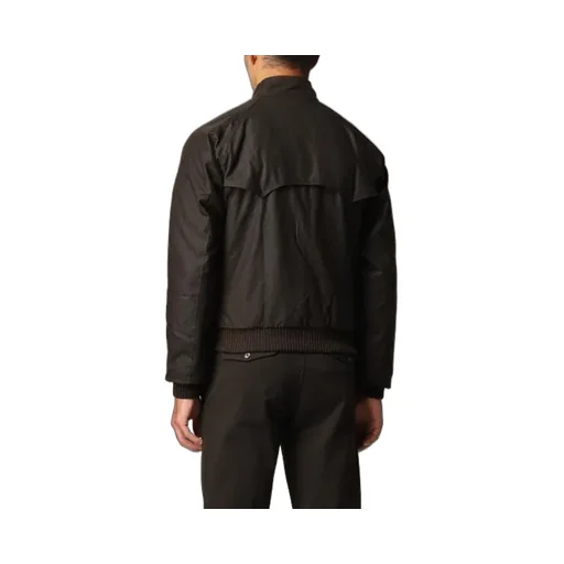 Zipper Waxed Casual Jacket
