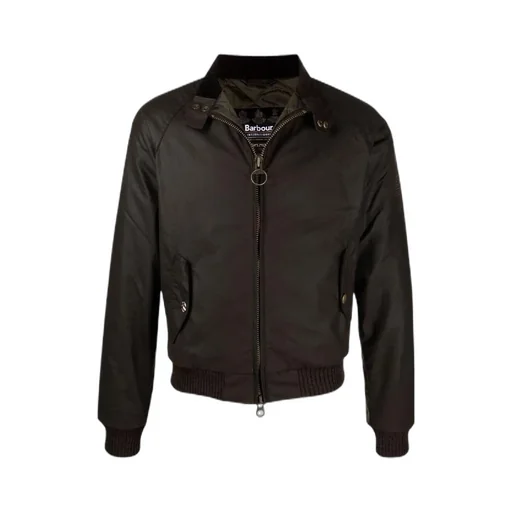 Zipper Waxed Casual Jacket