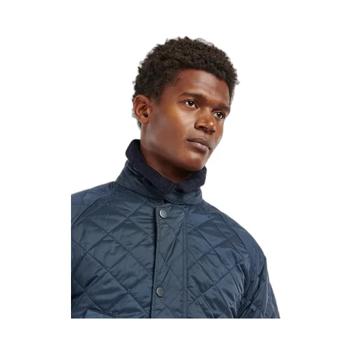 Diamond-Quilting Corduroy-Collar Jacket