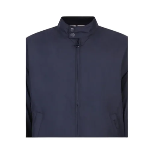 Navy Blue Collar Casual Jacket