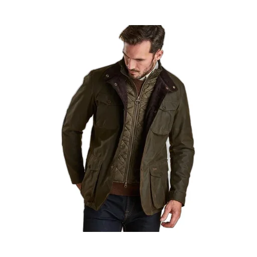 High-Neck Button-Up Jacket