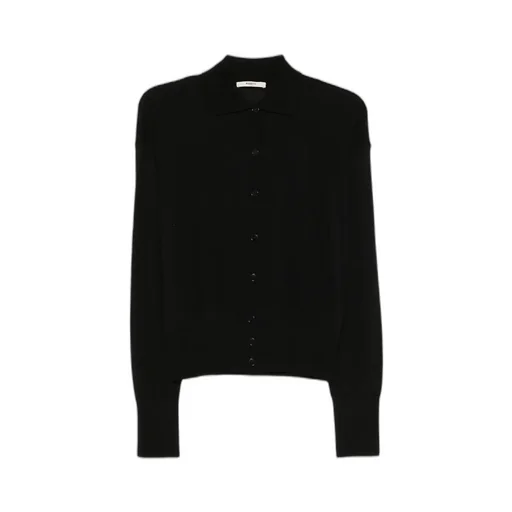 Buttoned Ribbed Cardigan