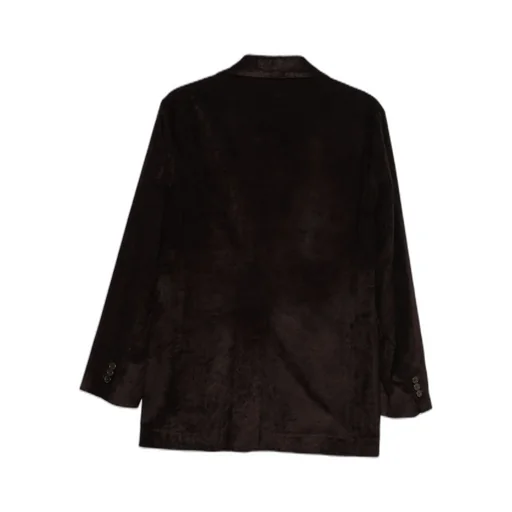 Velvet Single-Breasted Blazer