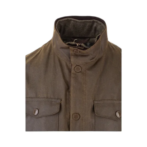 Ogston High-Neck Waxed Jacket