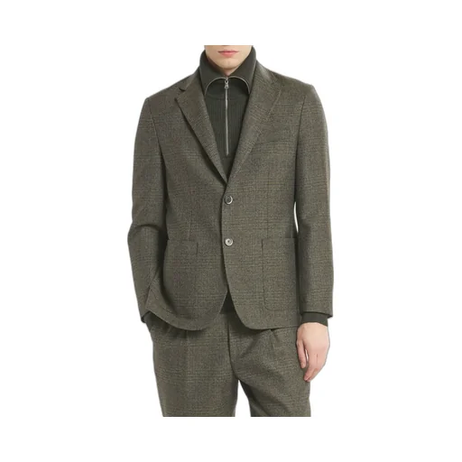 Checked Single-Breasted Blazer