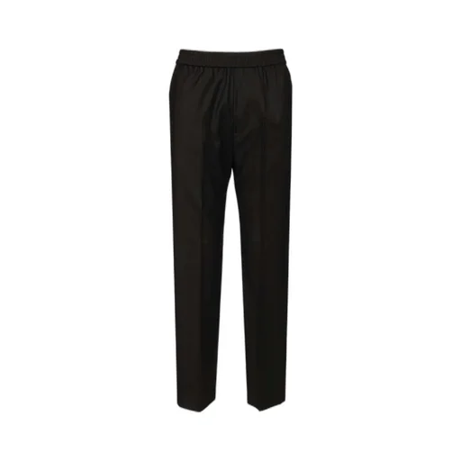 Back-Pockets Elastic-Waist Trousers