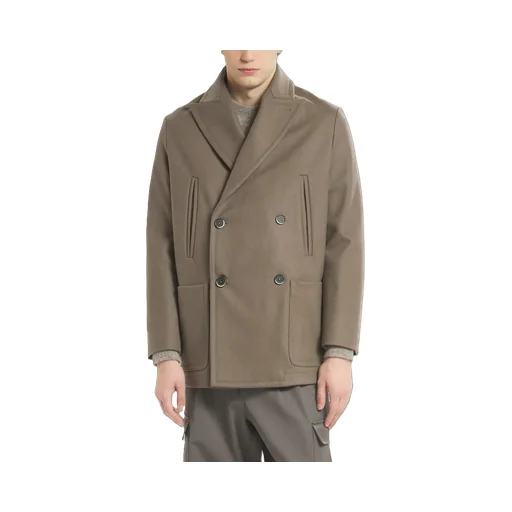 Double-Breasted Patch-Pocket Jacket