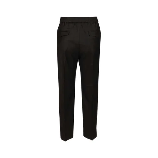 Back-Pockets Elastic-Waist Trousers