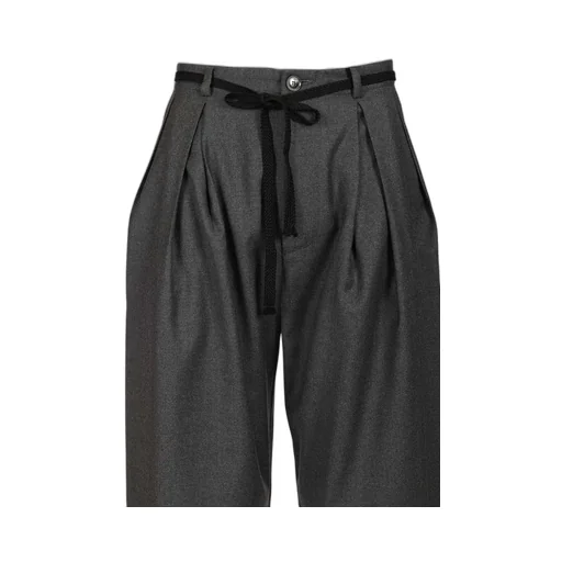Pleated Drawstring Trousers