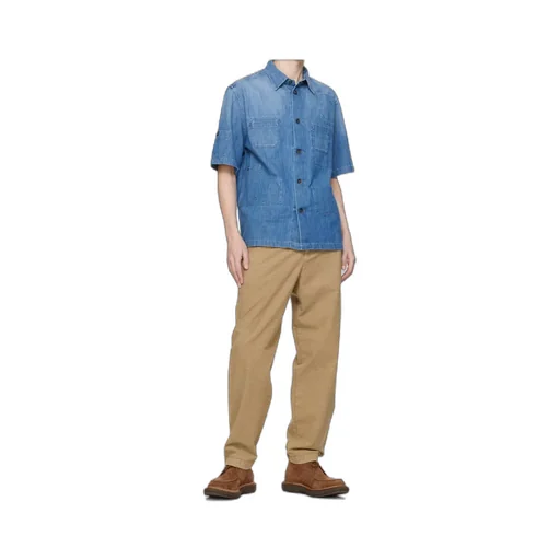 Short-Sleeve Denim Shirt
