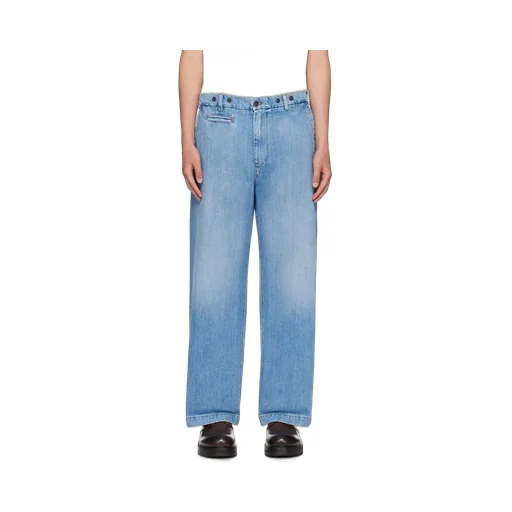 Straight Non-Elastic Denim Pants