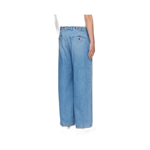 Straight Non-Elastic Denim Pants