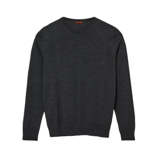 Round-Neck Long-Sleeve Knit Sweater