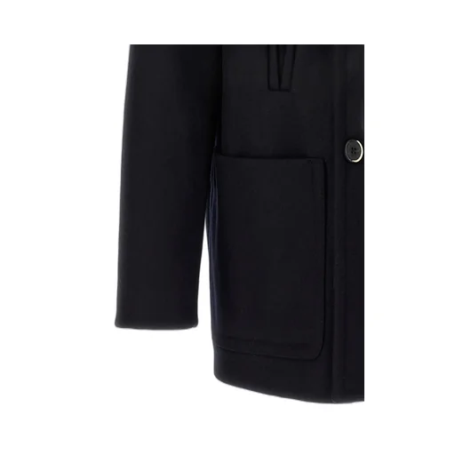 Double-Breasted Peak-Lapel Coat