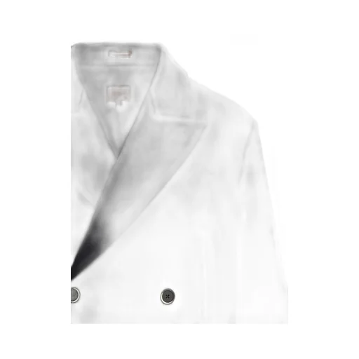 Double-Breasted Peak-Lapel Coat