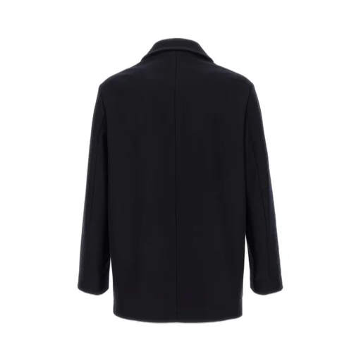 Double-Breasted Peak-Lapel Coat