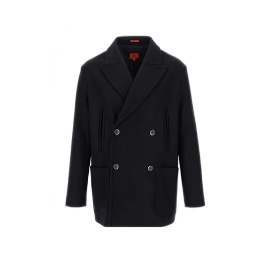 Double-Breasted Peak-Lapel Coat