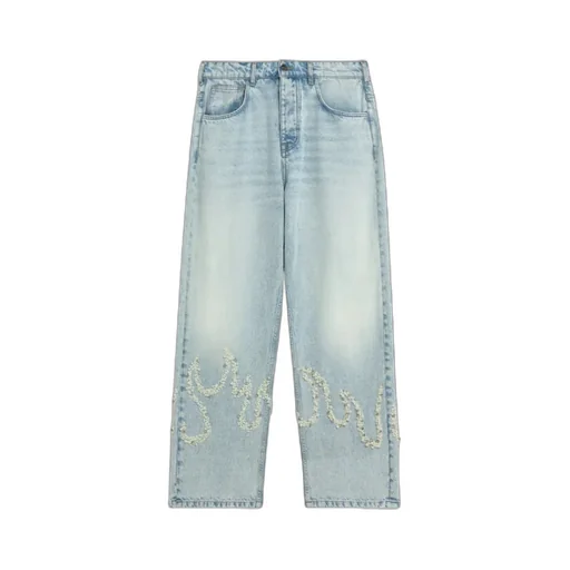 Embellished Straight-Leg Jeans