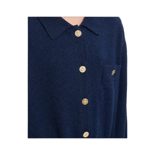 Long-Sleeved Front-Button Jumpsuit