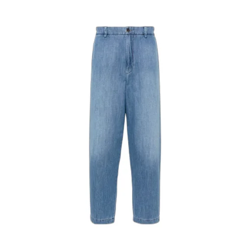 Loose-Leg Denim Trousers