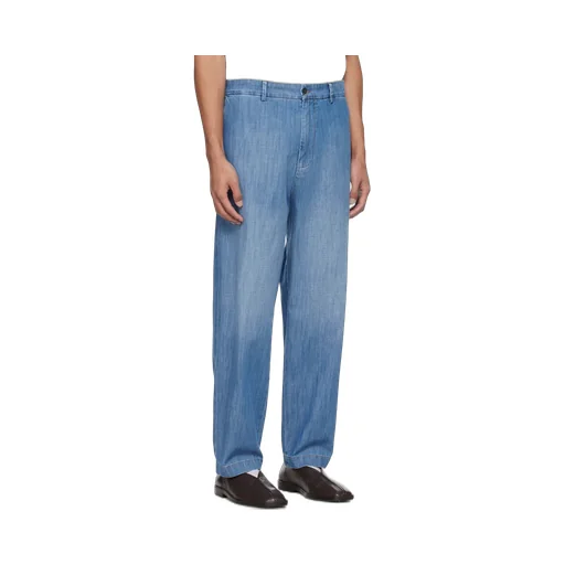 Loose-Leg Denim Trousers