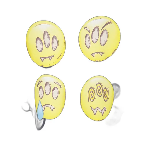 Emoticon-Print Sweatshirt