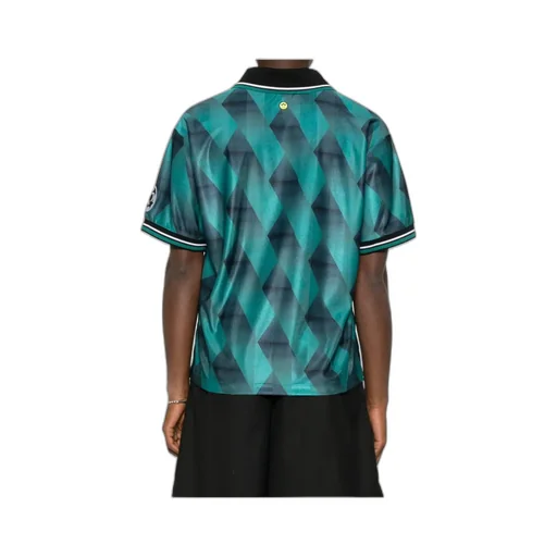 Geometric Pattern Polo Shirt