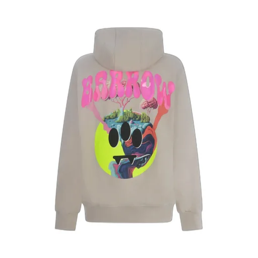 Logo Pattern Hooded Pullover