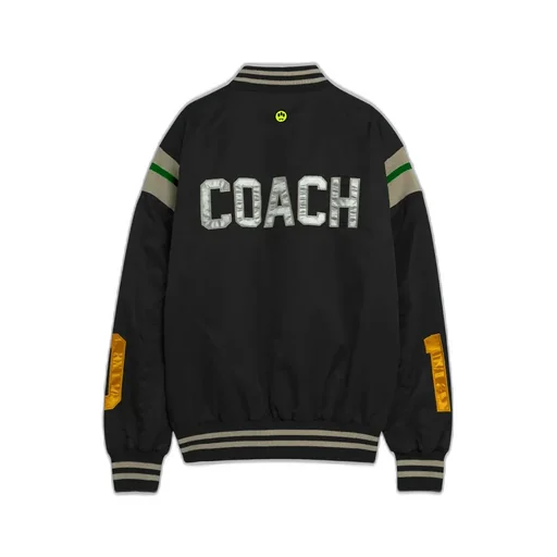 Logo Embroidered Bomber Jacket