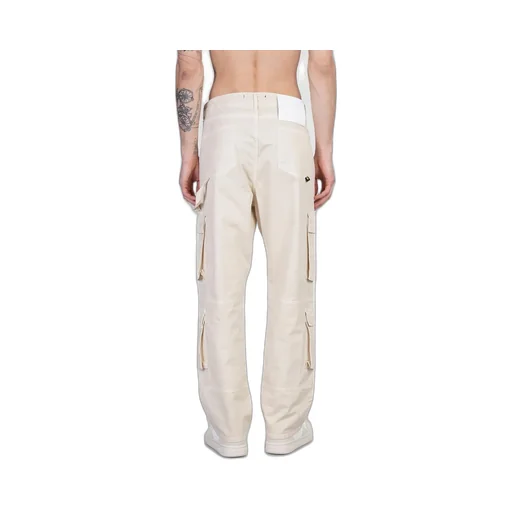 Mid-Rise Straight-Leg Cargo Trousers