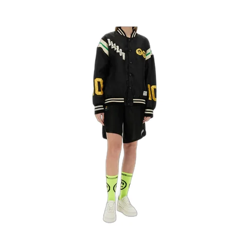 Logo Embroidered Bomber Jacket