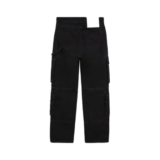 Mid-Rise Straight-Leg Cargo Trousers