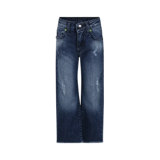 Straight-Leg Ripped Jeans