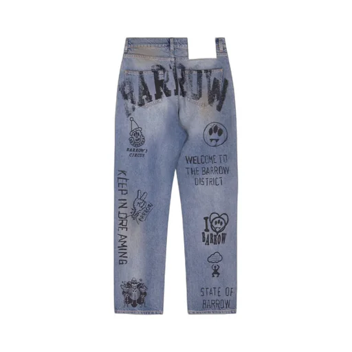 Printed Distressed Jeans