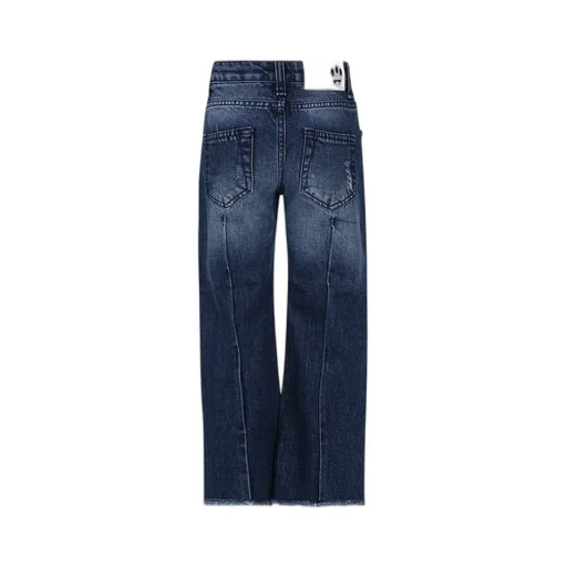 Straight-Leg Ripped Jeans