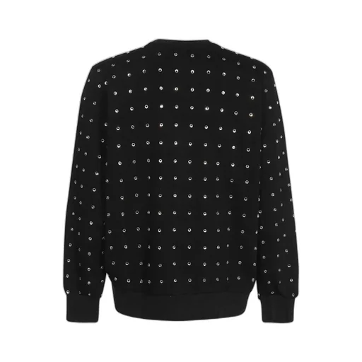 Crystal-Embellished Graphic-Print Sweatshirt