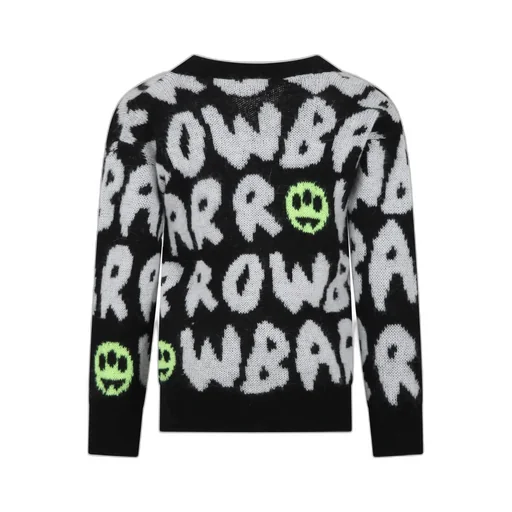 Logo-Jacquard Brushed Cardigan