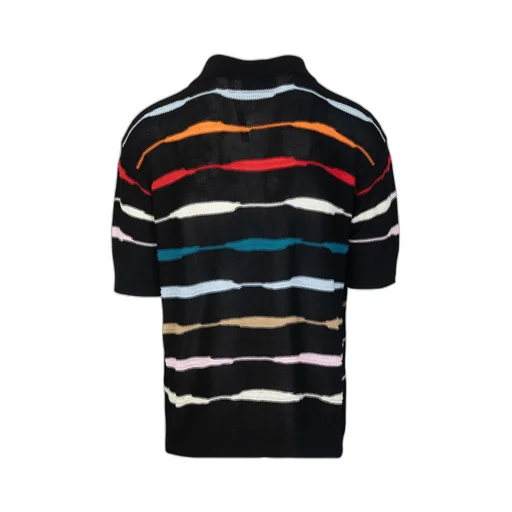 Contrast-Striped Polo Shirt